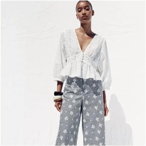 Zara Eyelet Embroidery Shirt - Picture 2 of 4